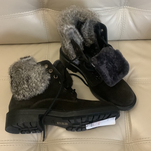 Aquatalia Weatherproof Shearling Lined Boots Made in Italy NIB Size 8 - Picture 2 of 7